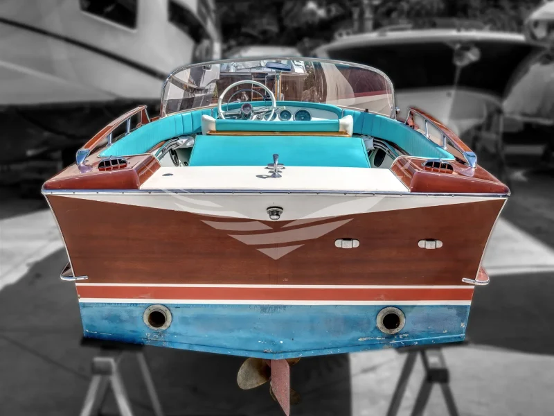 Back of a Riva Junior electric retrofitted